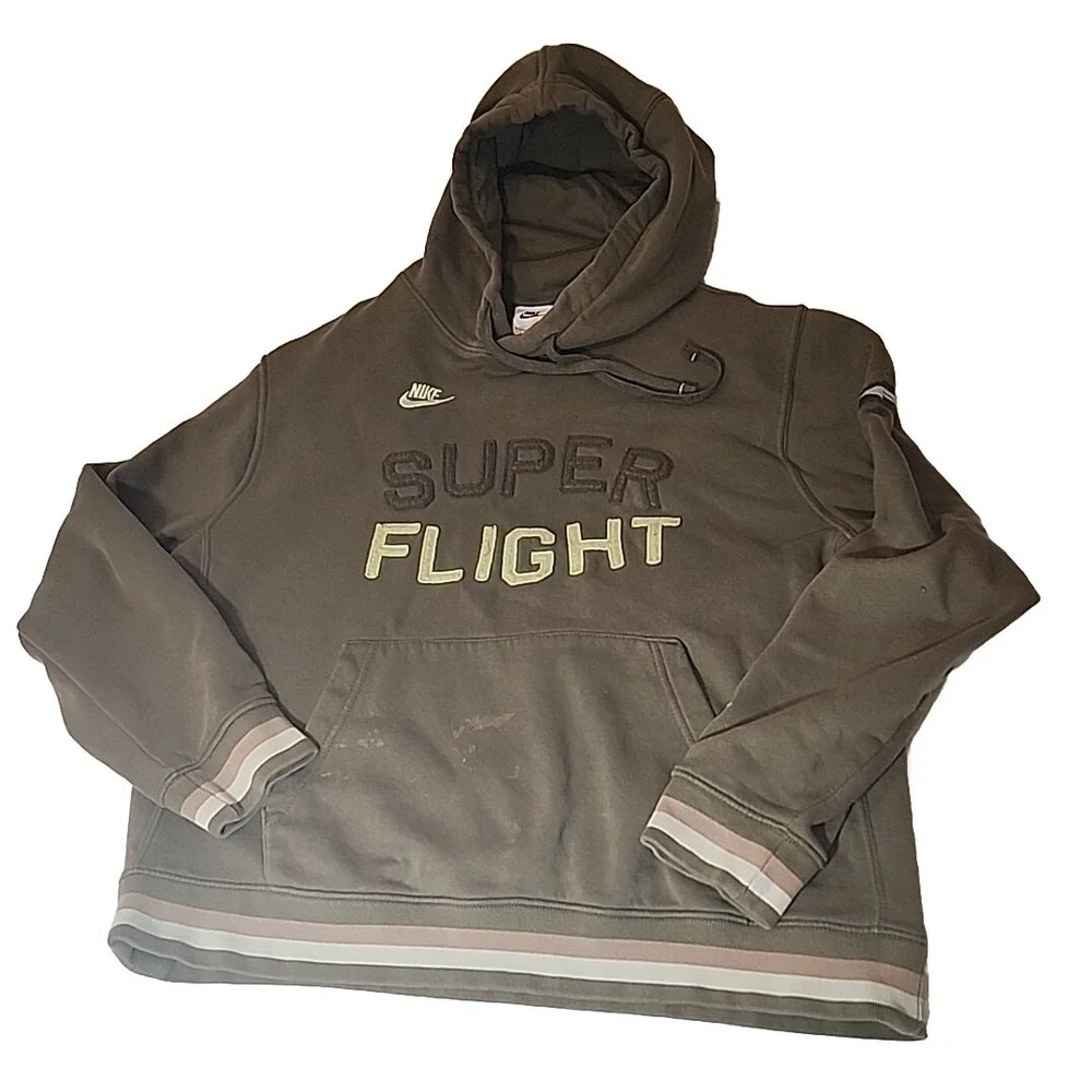 Nike Super Flight Hoodie Green Pullover Athleisure Men's Size L
